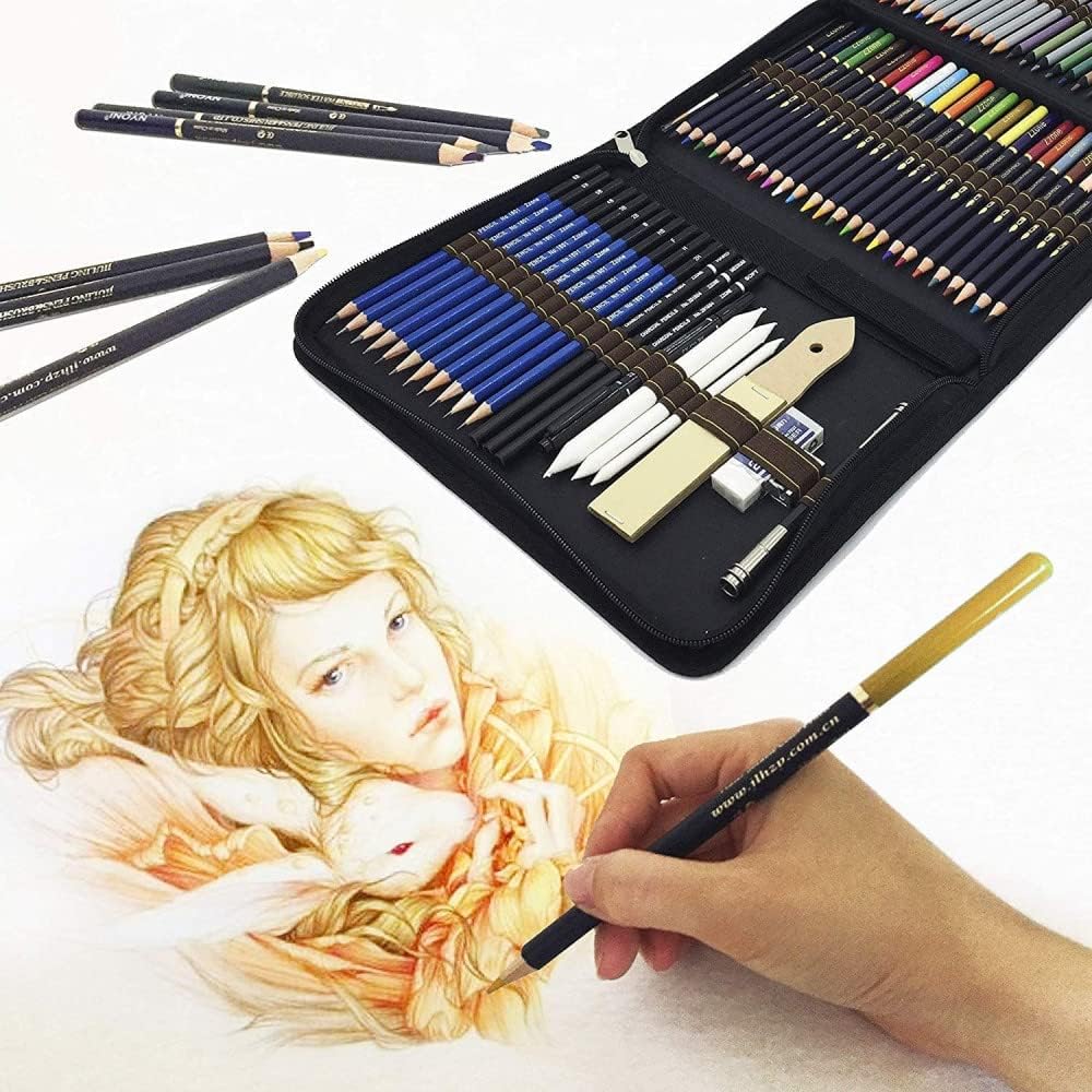 71PCS Drawing & Art Supplies Kit, Colored Sketching Pencils for Artists  Kids Adults Teens, Professional Art Pencil Set