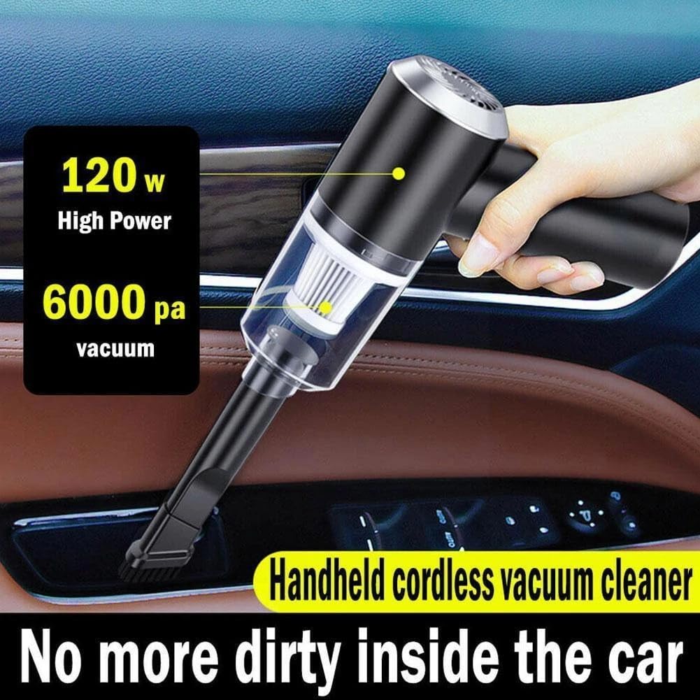 Tusmad 3 in 1 Portable Car Vacuum Cleaner with Blower | USB Rechargeable Wireless Handheld Car Vacuum Cleaner Traveling, Camping Reusable,Portable, Cleaning Solution Office Home kichan