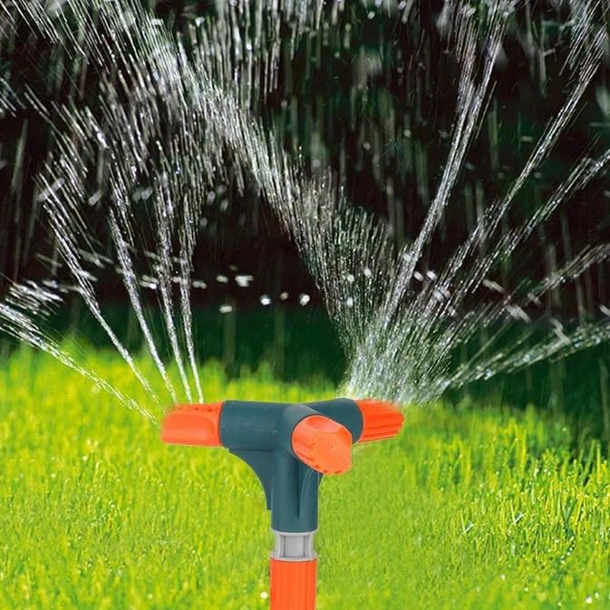 Tusmad Garden Sprinkler 360 ° Rotating Adjustable Round 3,4,5 Arm Lawn Water Sprinkler for Watering Garden Plants/Pipe Hose Irrigation Yard Water Sprayer