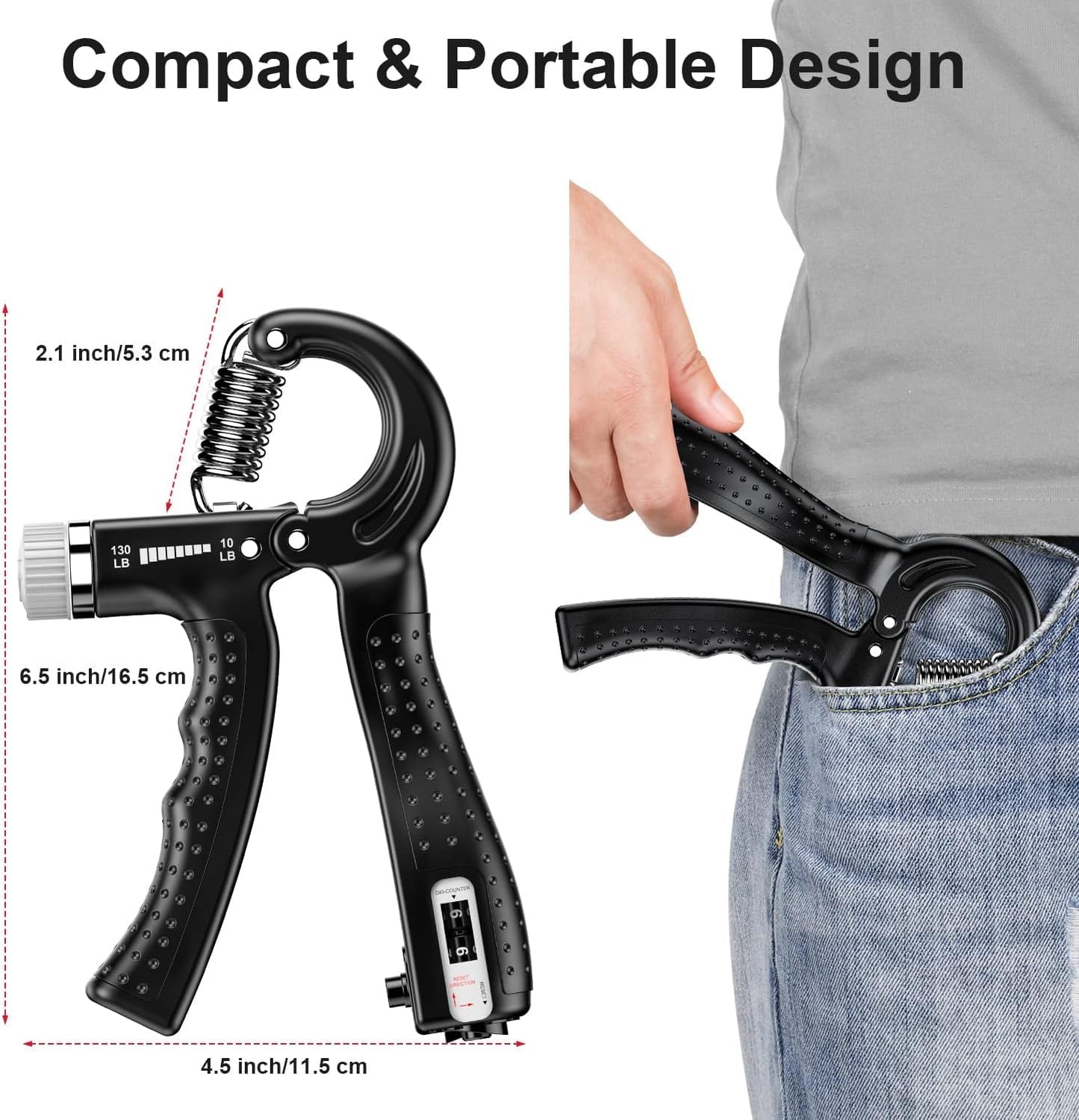 Tusmad Adjustable Hand Grip Strengthener Hand Gripper for Men & Women for Gym Workout & Home Use.(Forearm Exercise Equipment/Wrist Excercise Equipment (Multicolor)