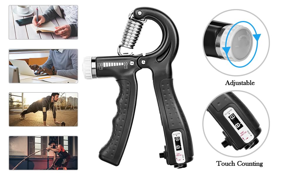 Tusmad Adjustable Hand Grip Strengthener Hand Gripper for Men & Women for Gym Workout & Home Use.(Forearm Exercise Equipment/Wrist Excercise Equipment (Multicolor)