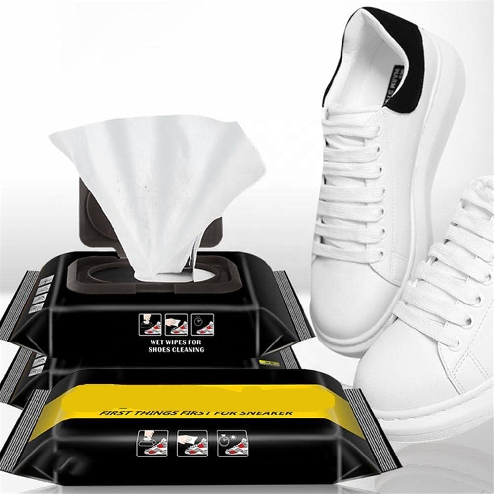 Tusmad Natural Sneaker & Shoe Cleaner Wipes 1 Packs of 80 - Portable Quickly Remove Dirt & Stains - These Disposable Shoe Cleaning Wipes Can Be Used On Most Footwear