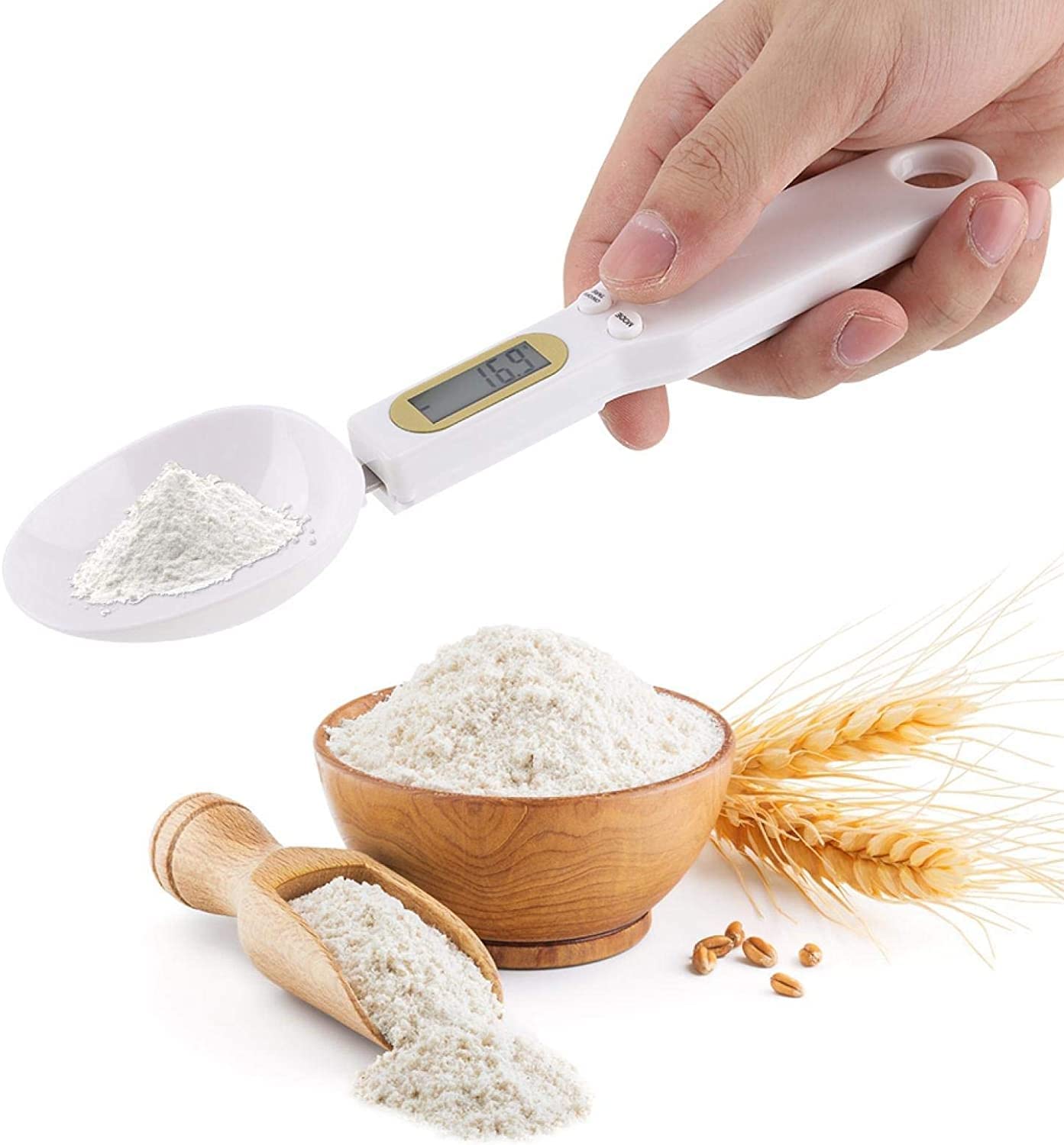 Tusmad Kitchen Food Digital Spoon Scale, Scale 1.1lb/500g(0.1g) Kitchen Tools Accessories with LCD Display Weight Measuring Food Coffee Flour Spices