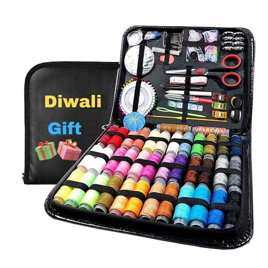 183PCS Handy Sewing Kit Bundle with with 38 XL Thread, All-in-One Portable Sewing Kit with Scissors Thread Needles Tape Measure Carrying Case and Accessories Diwali Gift Itemstake for Vines Garden Pot Houseplants, Home, Office, Patio