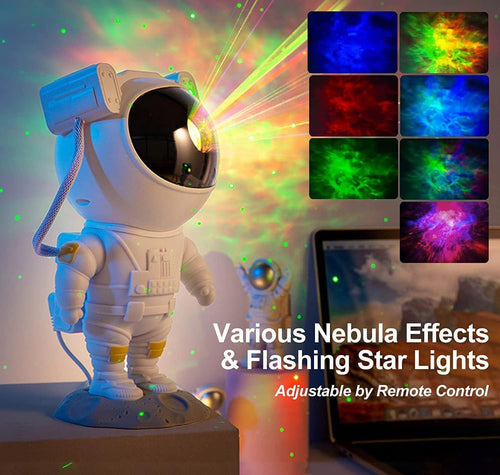 Tusmad Astronaut Star Projector Night Light - | Galaxy Starry Nebula Ceiling Projection Lamp | 360°Adjustable with Timer and Remote | Night Light for Gaming Room,Bedroom Ceiling | Best Gifts for Kids