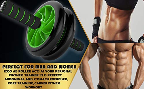 Tusmad New Anti Skid Double Wheel- AB Roller -for Abdominal Stomach - ab excersice equipment - abs workout equipment -with Knee Mat ab excerciser Steel Handle for men & Women ab roller wheel