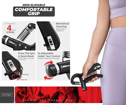 Tusmad Adjustable Hand Grip Strengthener Hand Gripper for Men & Women for Gym Workout & Home Use.(Forearm Exercise Equipment/Wrist Excercise Equipment (Multicolor)