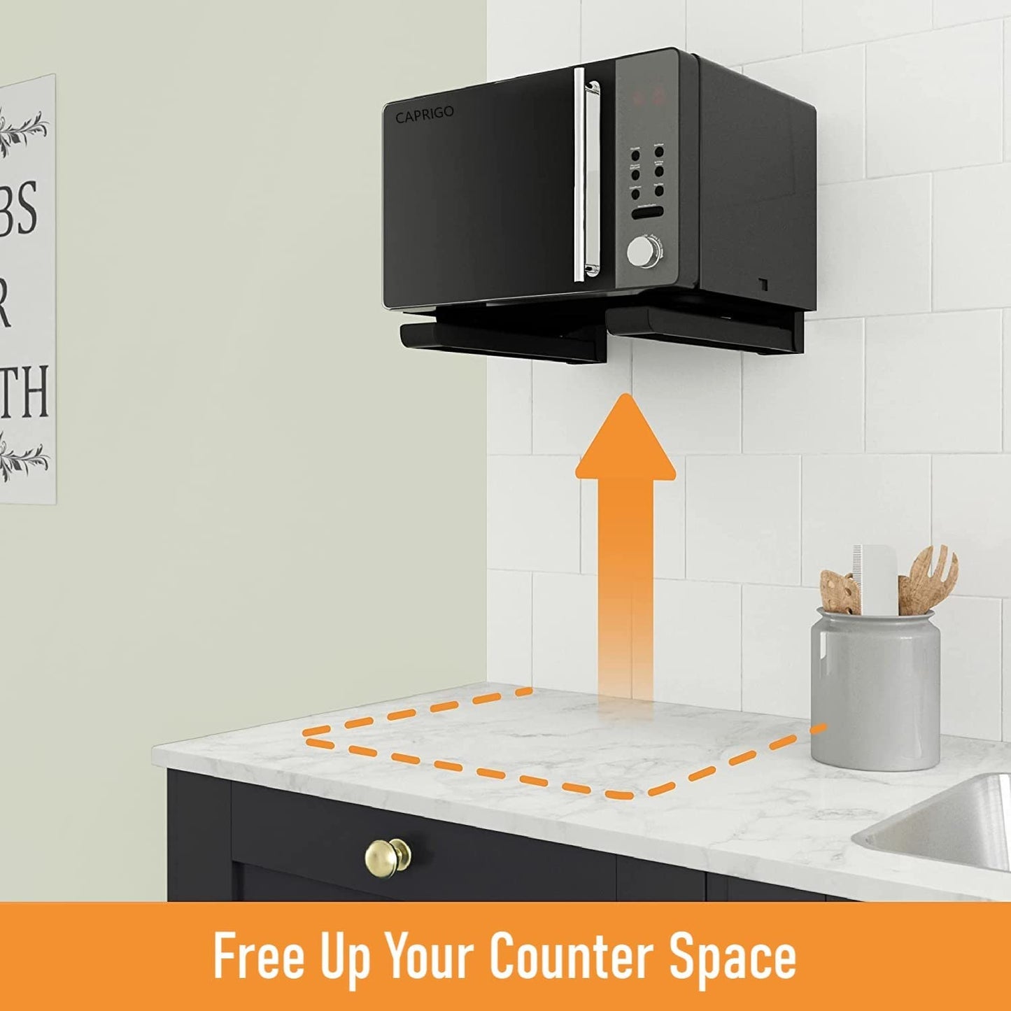 Tusmad Heavy Duty Oven & Microwave Wall Mount Stand,Universal Wall Bracket/Shelf/Holder/OTG Wall Stand for Kitchen with Foldable & Length Adjustable Mechanism 20 Kgs.