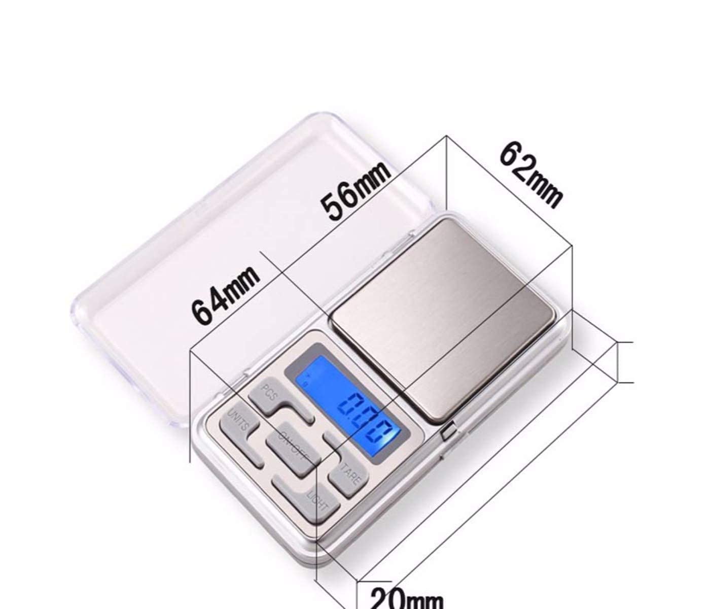 Tusmad Mini Pocket Weight Scale Digital Jewellery/Chem/Kitchen Small Weighing Machine with Auto Calibration, Tare Full Capacity, Operational Temp 10-30 Degree (200/0.01 g)