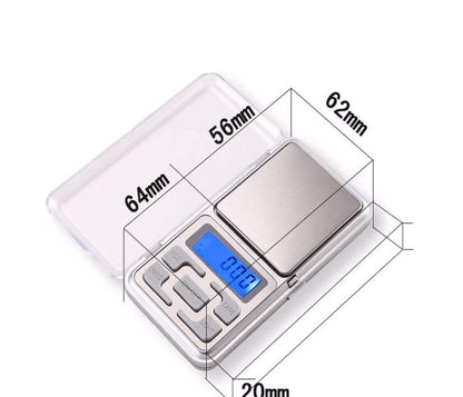 Tusmad Mini Pocket Weight Scale Digital Jewellery/Chem/Kitchen Small Weighing Machine with Auto Calibration, Tare Full Capacity, Operational Temp 10-30 Degree (200/0.01 g)