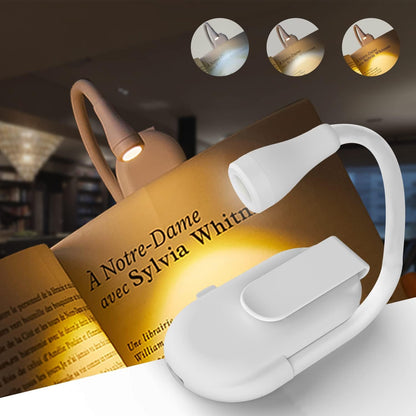 Tusmad Study Lamp, Reading Light, Book Lamp, Night Lamp for Study, Study Lamp for Students, Book Light for Night Reading, Book Reading Light with Clip, 3 Modes, Portable, Eye Caring - Led (White)