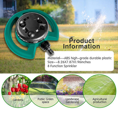 Tusmad 1 Pc Automatic 360 ° Rotating Adjustable Round 3 Arm Lawn Water Sprinkler for Watering Garden Plants/Pipe Hose Irrigation Yard Water Sprayer (Green)